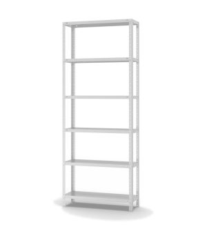 Fachbodenregal Grundregal WR, 2.500×1.000×300 mm, lichtgrau