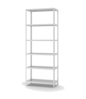 Fachbodenregal Grundregal WR, 2.500×1.000×400 mm, lichtgrau