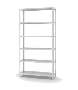 Fachbodenregal Grundregal WR, 2.500×1.300×400 mm, lichtgrau