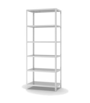 Fachbodenregal Grundregal WR, 2.500×1.000×500 mm, lichtgrau