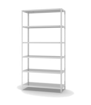 Fachbodenregal Grundregal WR, 2.500×1.300×500 mm, lichtgrau