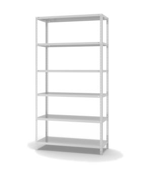 Fachbodenregal Grundregal WR, 2.500×1.300×500 mm, lichtgrau