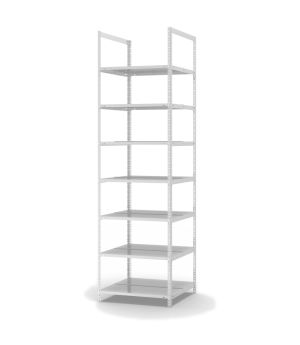 Aktenregal Grundregal WR, 2.550×750×600 mm, lichtgrau