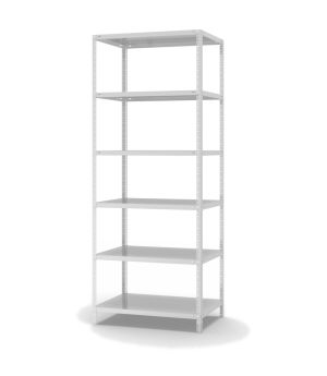 Fachbodenregal Grundregal WR, 2.500×1.000×600 mm, lichtgrau