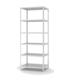 Fachbodenregal Grundregal WR, 2.500×1.000×600 mm, lichtgrau