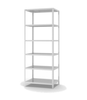 Fachbodenregal Grundregal WR, 2.500×1.000×600 mm, lichtgrau