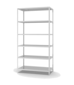 Fachbodenregal Grundregal WR, 2.500×1.300×600 mm, lichtgrau