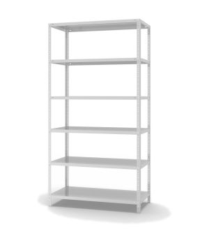 Fachbodenregal Grundregal WR, 2.500×1.300×600 mm, lichtgrau