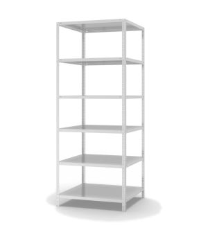 Fachbodenregal Grundregal WR, 2.500×1.000×800 mm, lichtgrau