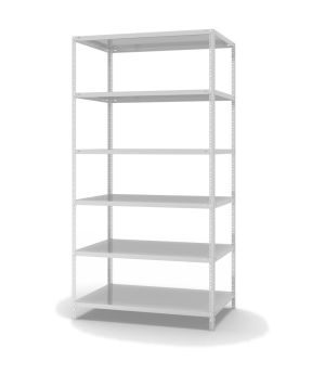 Fachbodenregal Grundregal WR, 2.500×1.300×800 mm, lichtgrau