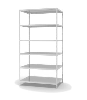 Fachbodenregal Grundregal WR, 2.500×1.300×800 mm, lichtgrau