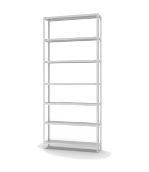 Fachbodenregal Grundregal WR, 3.000×1.300×300 mm, lichtgrau