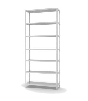 Fachbodenregal Grundregal WR, 3.000×1.300×400 mm, lichtgrau