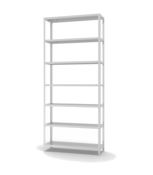 Fachbodenregal Grundregal WR, 3.000×1.300×400 mm, lichtgrau
