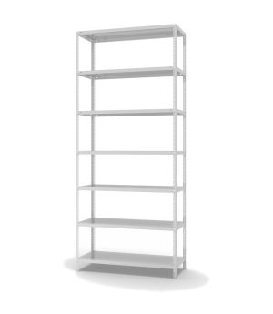 Fachbodenregal Grundregal WR, 3.000×1.300×500 mm, lichtgrau