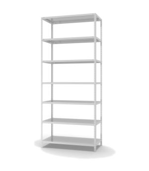 Fachbodenregal Grundregal WR, 3.000×1.300×600 mm, lichtgrau