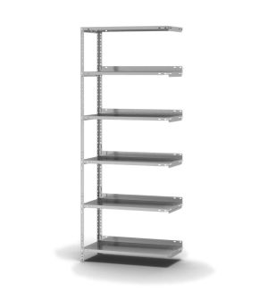 Aktenregal Anbauregal WR, 1.850×750×300 mm, verzinkt