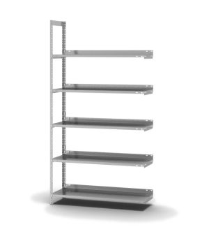 Aktenregal Anbauregal WR, 1.850×1.000×300 mm, verzinkt