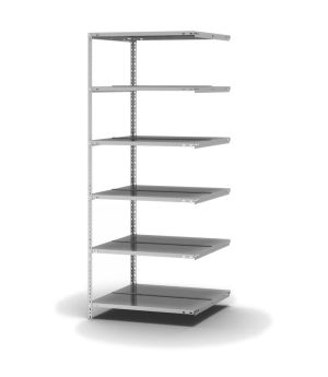 Aktenregal Anbauregal WR, 1.850×750×600 mm, verzinkt