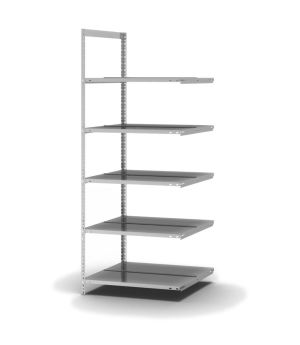 Aktenregal Anbauregal WR, 1.850×750×600 mm, verzinkt