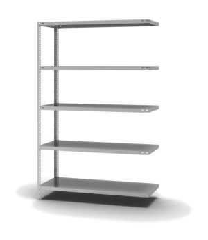 Fachbodenregal Anbauregal WR, 2.000×1.300×500 mm, verzinkt