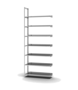 Aktenregal Anbauregal WR, 2.550×1.000×300 mm, verzinkt
