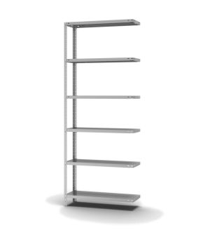 Fachbodenregal Anbauregal WR, 2.500×1.000×300 mm, verzinkt