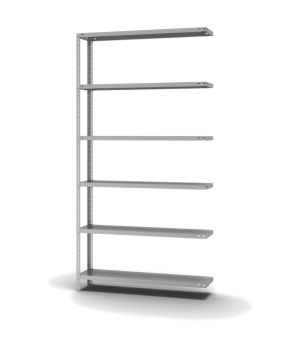 Fachbodenregal Anbauregal WR, 2.500×1.300×300 mm, verzinkt