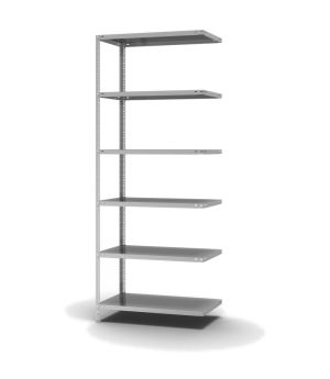 Fachbodenregal Anbauregal WR, 2.500×1.000×500 mm, verzinkt