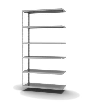 Fachbodenregal Anbauregal WR, 2.500×1.300×500 mm, verzinkt