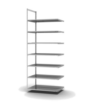 Aktenregal Anbauregal WR, 2.550×1.000×600 mm, verzinkt