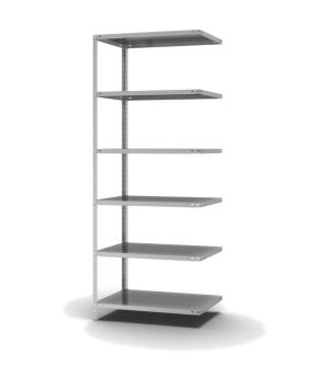 Fachbodenregal Anbauregal WR, 2.500×1.000×600 mm, verzinkt