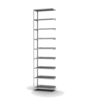 Aktenregal Anbauregal WR, 2.900×750×300 mm, verzinkt