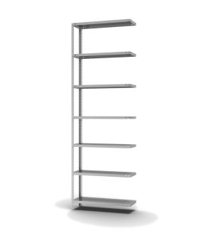 Fachbodenregal Anbauregal WR, 3.000×1.000×300 mm, verzinkt