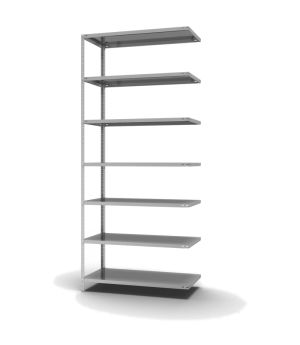 Fachbodenregal Anbauregal WR, 3.000×1.300×600 mm, verzinkt