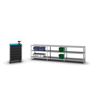 Fachbodenregal Anbauregal WR, 800×1.000×400 mm, verzinkt