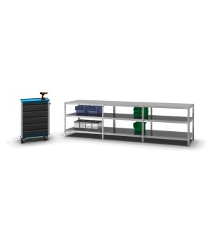 Fachbodenregal Anbauregal WR, 800×1.000×600 mm, verzinkt