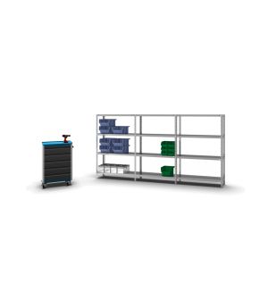 Fachbodenregal Anbauregal WR, 1.500×1.000×300 mm, verzinkt