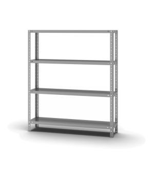 Fachbodenregal Grundregal WR, 1.500×1.300×300 mm, verzinkt