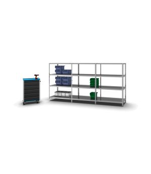 Fachbodenregal Anbauregal WR, 1.500×1.000×600 mm, verzinkt