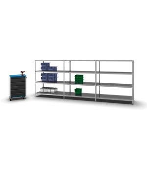 Fachbodenregal Anbauregal WR, 1.500×1.300×600 mm, verzinkt