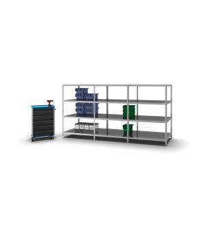 Fachbodenregal Anbauregal WR, 1.500×1.000×800 mm, verzinkt