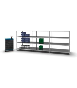 Fachbodenregal Anbauregal WR, 1.500×1.300×800 mm, verzinkt