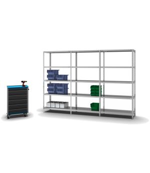 Fachbodenregal Anbauregal WR, 2.000×1.000×400 mm, verzinkt