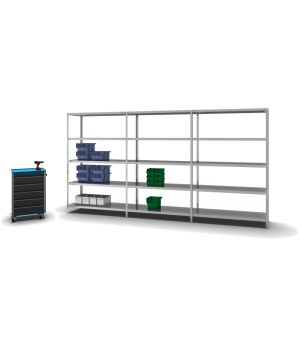 Fachbodenregal Anbauregal WR, 2.000×1.300×500 mm, verzinkt