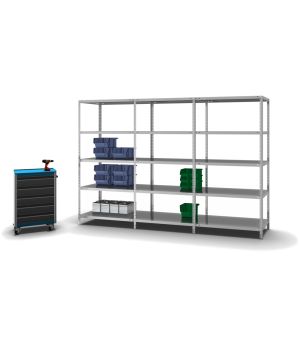 Fachbodenregal Anbauregal WR, 2.000×1.000×600 mm, verzinkt