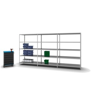 Fachbodenregal Anbauregal WR, 2.000×1.300×600 mm, verzinkt