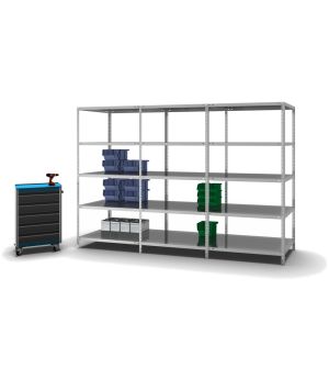 Fachbodenregal Anbauregal WR, 2.000×1.000×800 mm, verzinkt