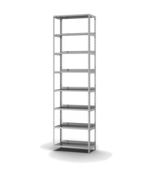 Aktenregal Grundregal WR, 2.550×750×300 mm, verzinkt