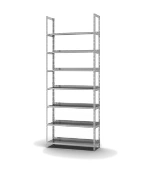 Aktenregal Grundregal WR, 2.550×1.000×300 mm, verzinkt